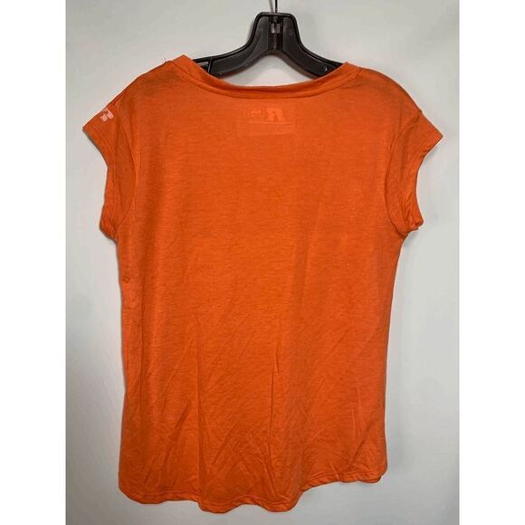 Russell Womens Oklahoma State Cowboys Wordmark V-Neck T-Shirt Orange Size Medium - Picture 6 of 6